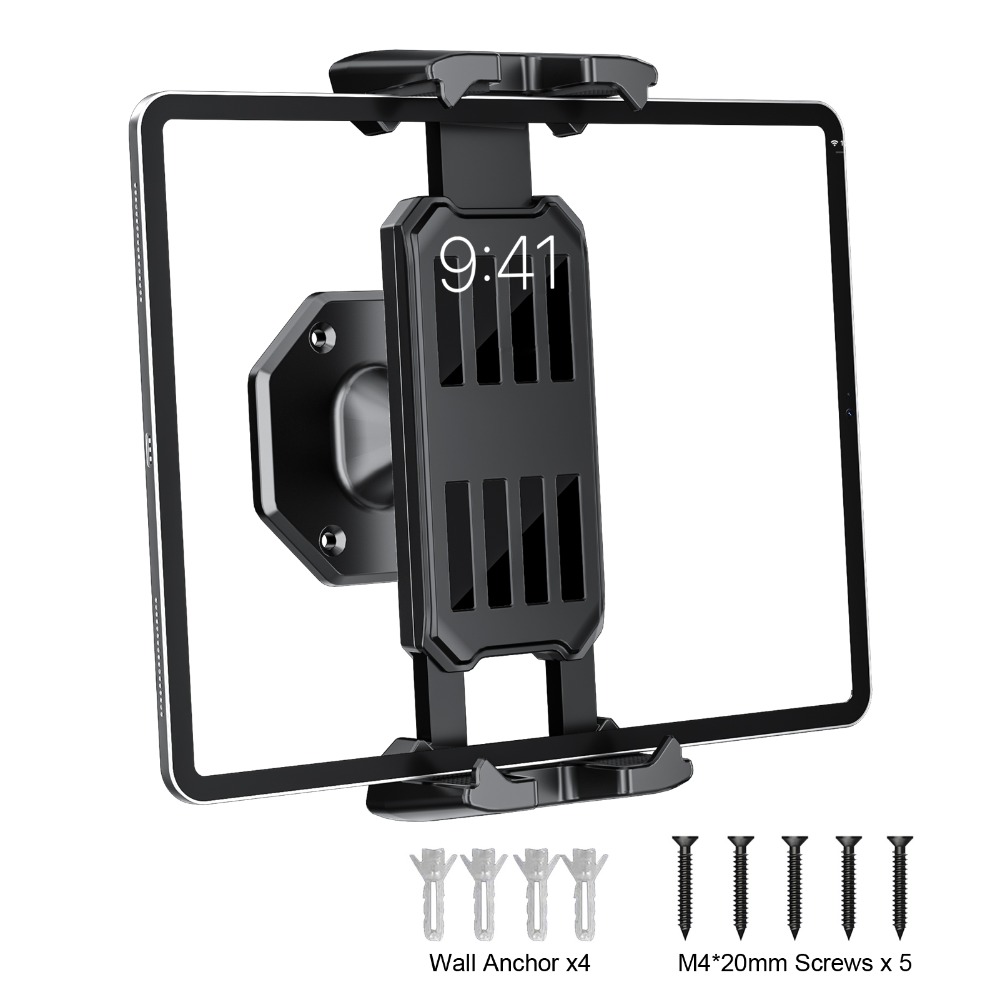 Essential Tablet Accessories - Penyangga Ponsel & Tablet Dinding, Penjepit