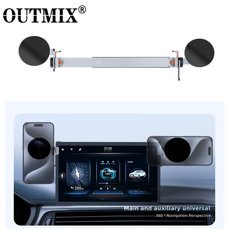 Tesla Tablet Accessories - Penyangga Tablet & Ponsel Mobil Dual
