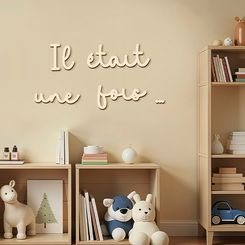 Nook Tablet Accessories - Stiker Dinding Kayu Tulisan Once Upon
