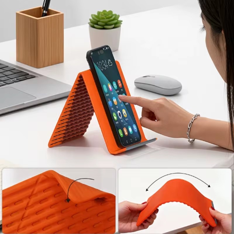 Tablet Stand Accessories - Penyangga Ponsel Silikon Lipat Fleksibel Portabel,