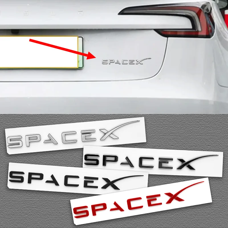 Tesla Tablet Accessories - Stiker Lencana Samping Fender Bagasi Mobil