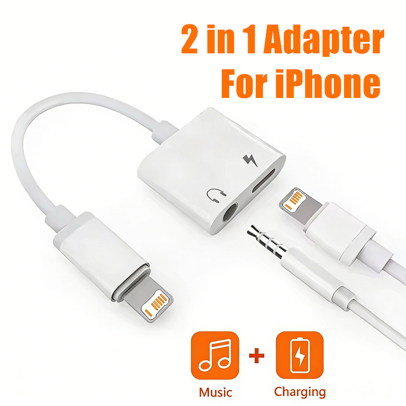 Wired Earphone Lightning - Adaptor Pengisian Daya dan Audio 2