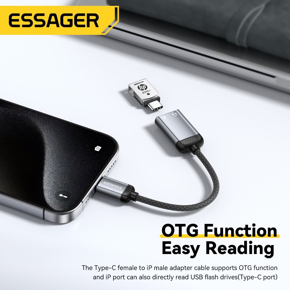 Essager Tipe C Kabel Adaptor A - Wired Earphone Lightning ulasan dan harga