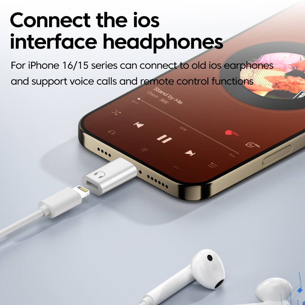 Elough Lightning Ke Adaptor Ti - Wired Earphone Lightning ulasan dan harga
