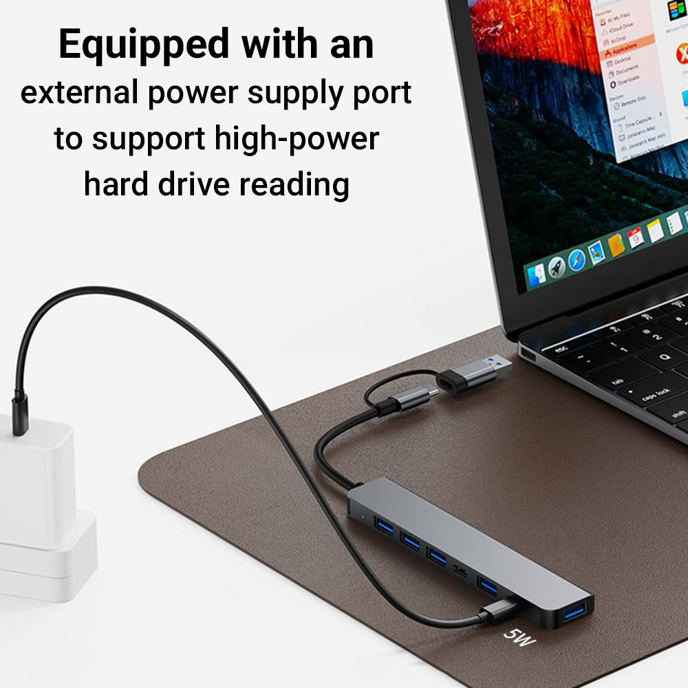 Hub Stasiun Dok USB-C & USB 7- - Tablet Accessories For Reading ulasan dan harga