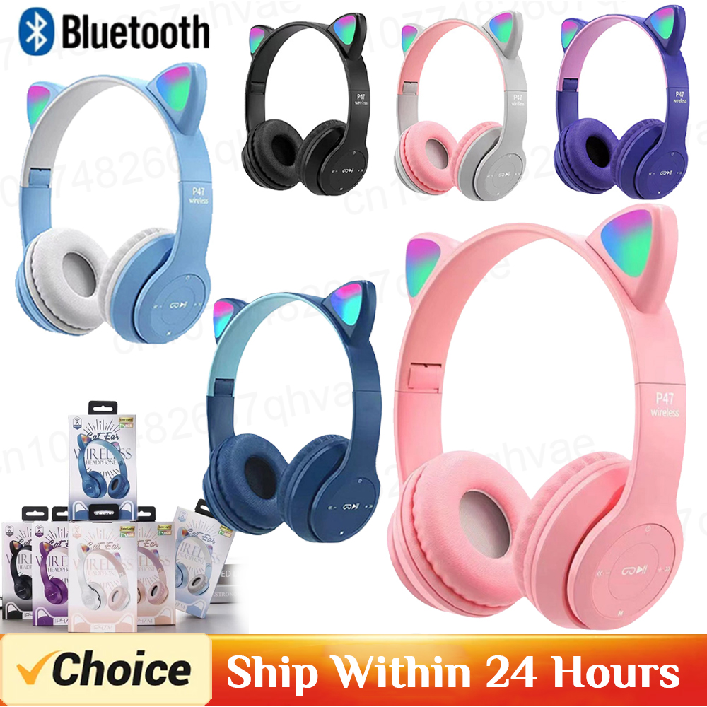 Headset Bluetooth Nirkabel P47 - Wired Earphone Lightning ulasan dan harga