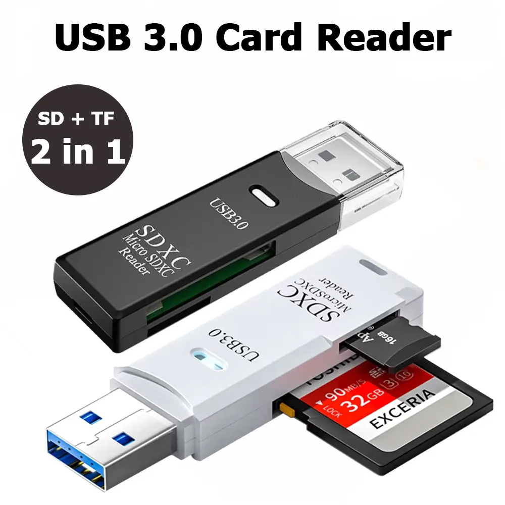 Pembaca Kartu 2-In-1 USB 3.0/2 - Tablet Accessories For Reading ulasan dan harga