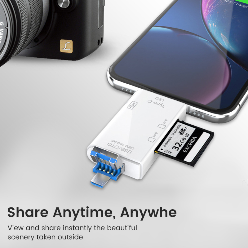 Pembaca Kartu USB Tipe C 6 in  - Tablet Accessories For Reading ulasan dan harga
