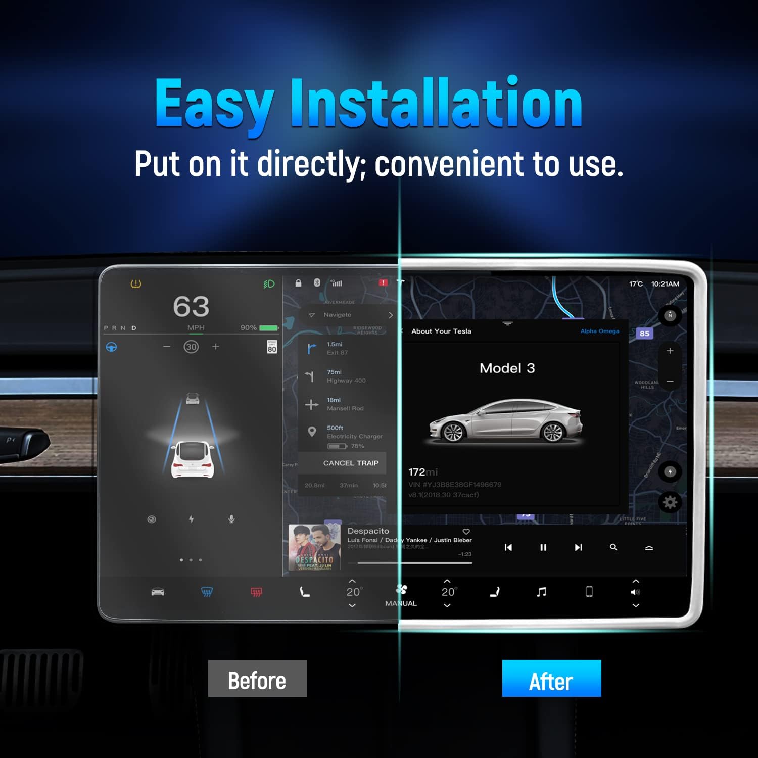 Pelindung layar tinggi 3 Y unt - Tesla Tablet Accessories ulasan dan harga