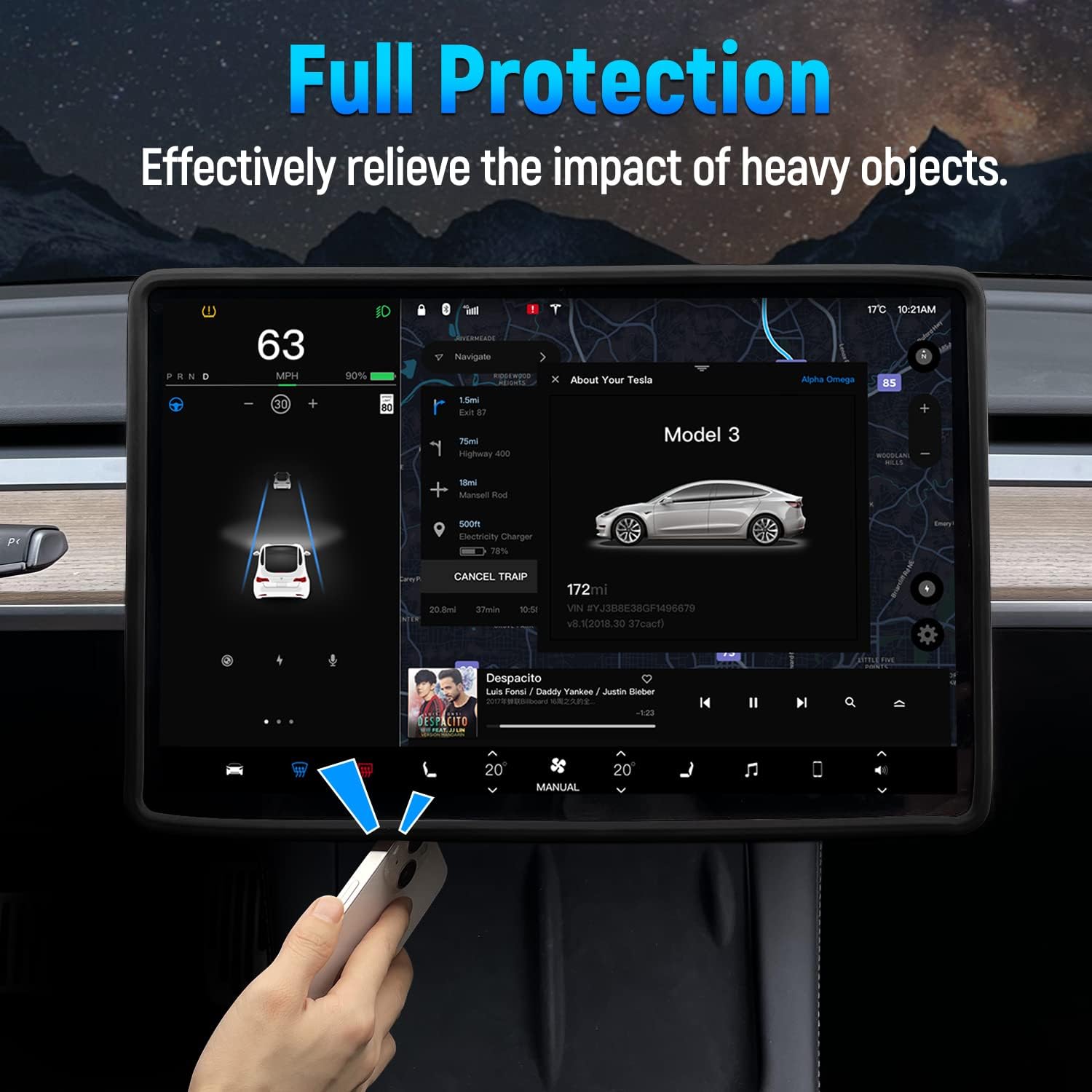 Pelindung layar tinggi 3 Y unt - Tesla Tablet Accessories ulasan dan harga