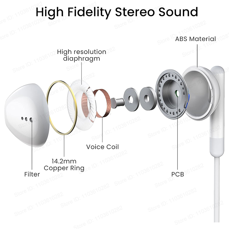 Headphone berkabel, untuk iPho - Wired Earphone Lightning ulasan dan harga