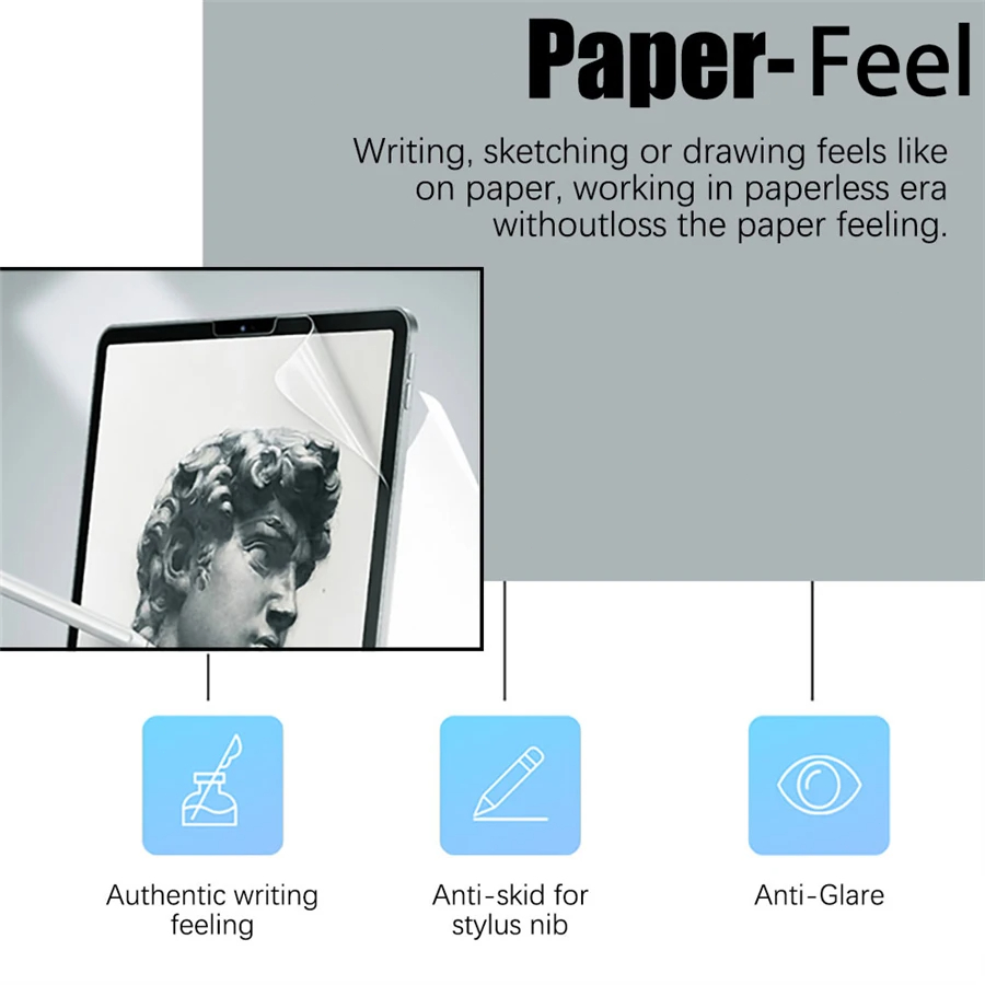 3 buah alas layar terasa seper - Paper Feel Screen Film ulasan dan harga